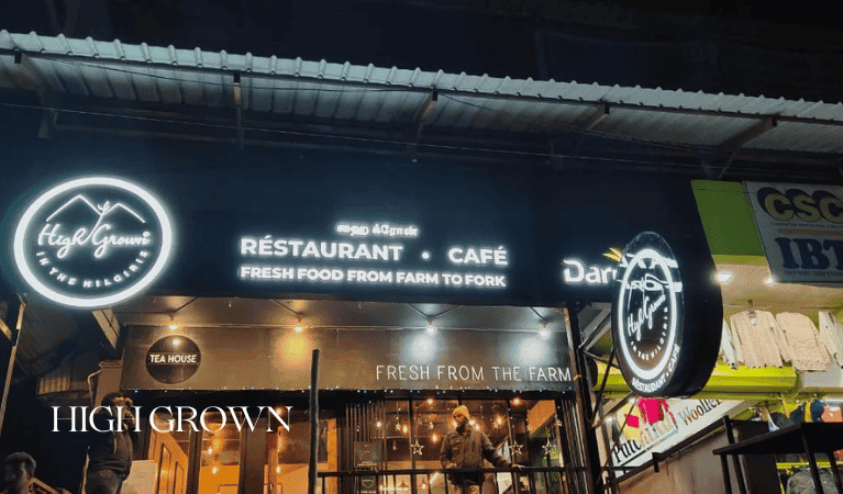 High Grown cafe in kotagiri